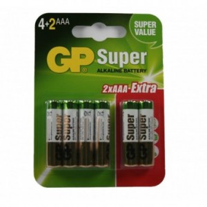 BATERIA GP ALKALINE R3 4+2